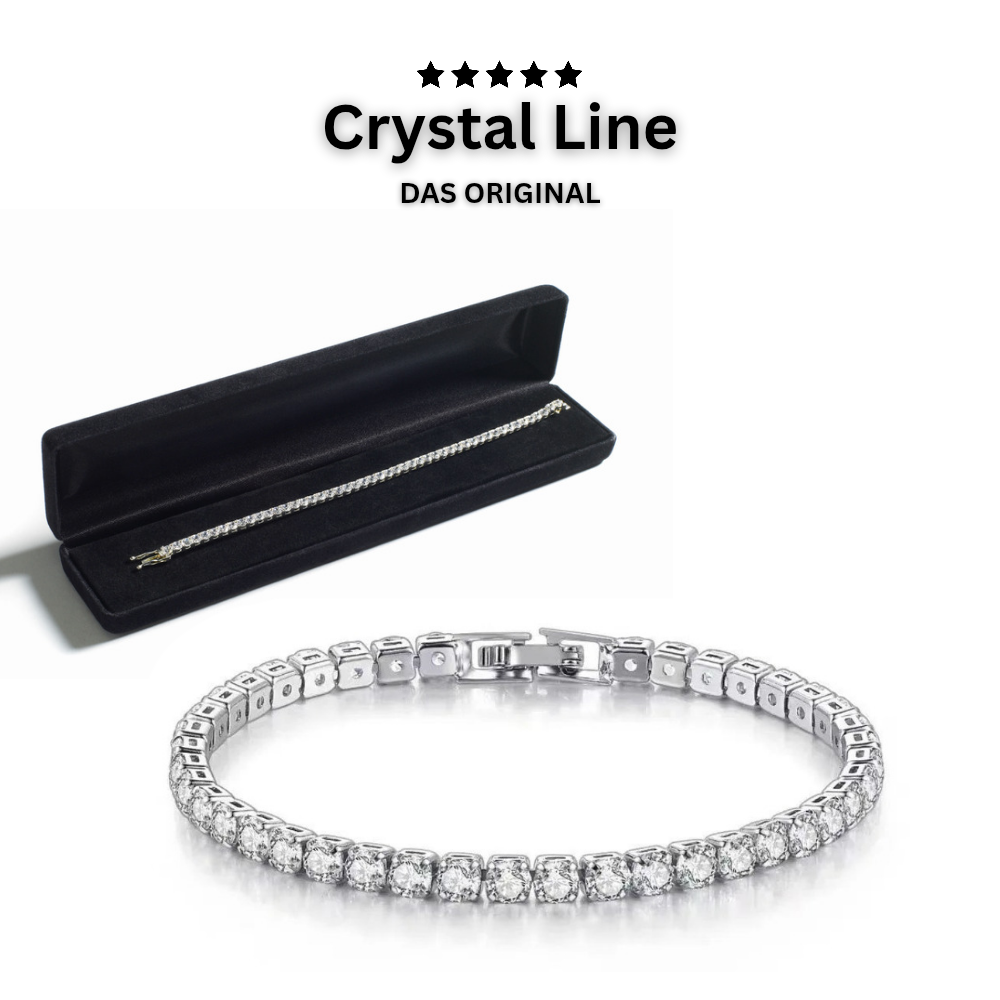 Crystal Line - Funkelndes 925 Sterling Silber Armband