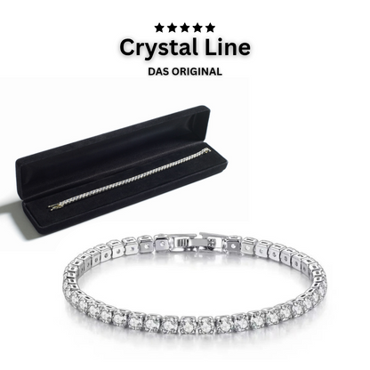 Crystal Line - Funkelndes 925 Sterling Silber Armband