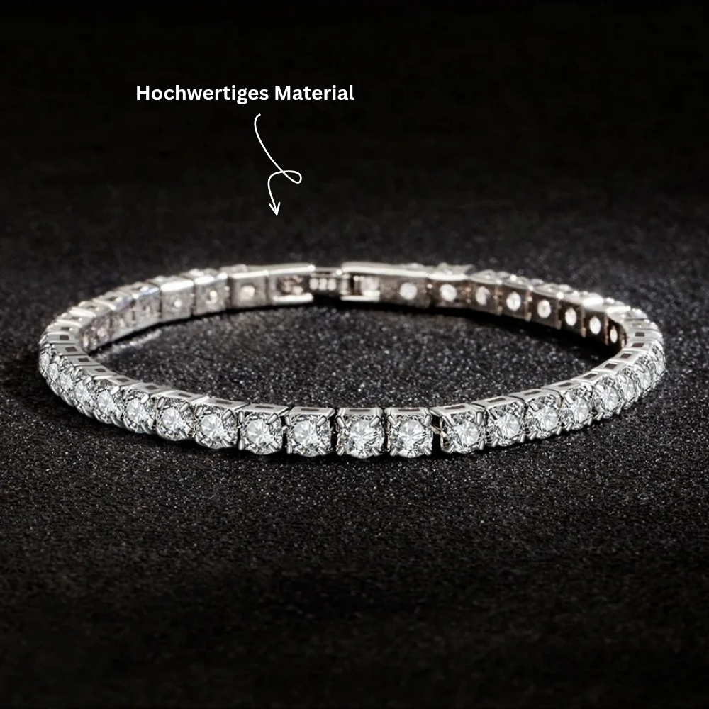 Crystal Line - Funkelndes 925 Sterling Silber Armband