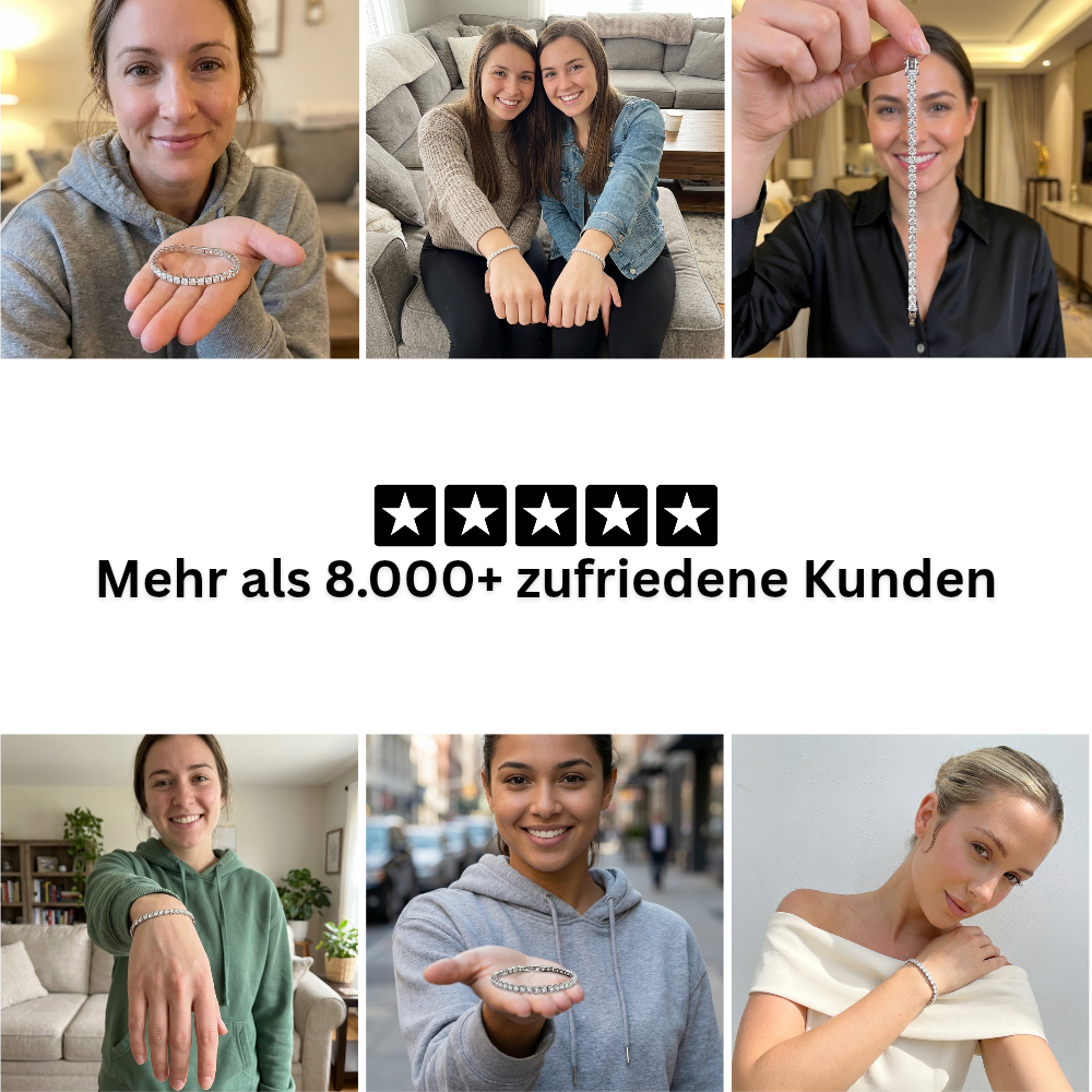 Crystal Line - Funkelndes 925 Sterling Silber Armband