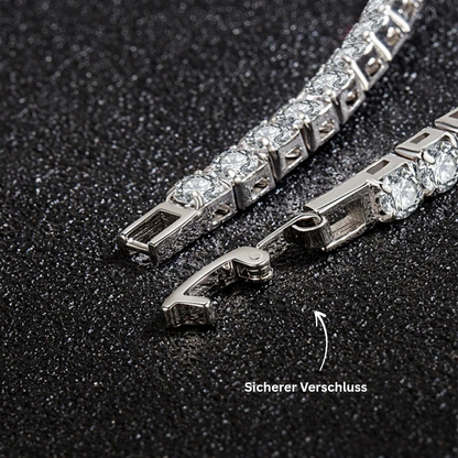 Crystal Line - Funkelndes 925 Sterling Silber Armband